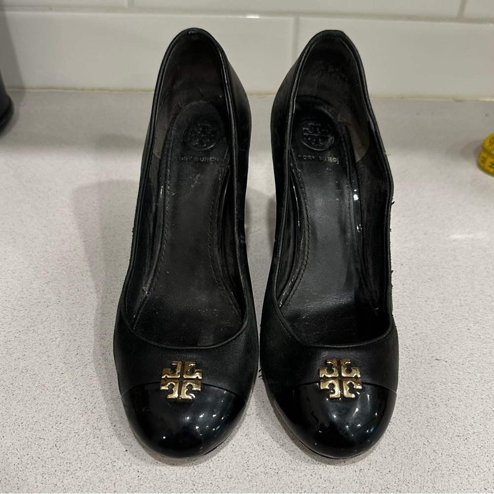 Tory Burch Black Wedges